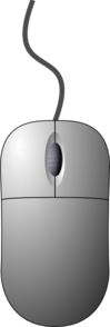 Computer Mouse Top View Clip Art